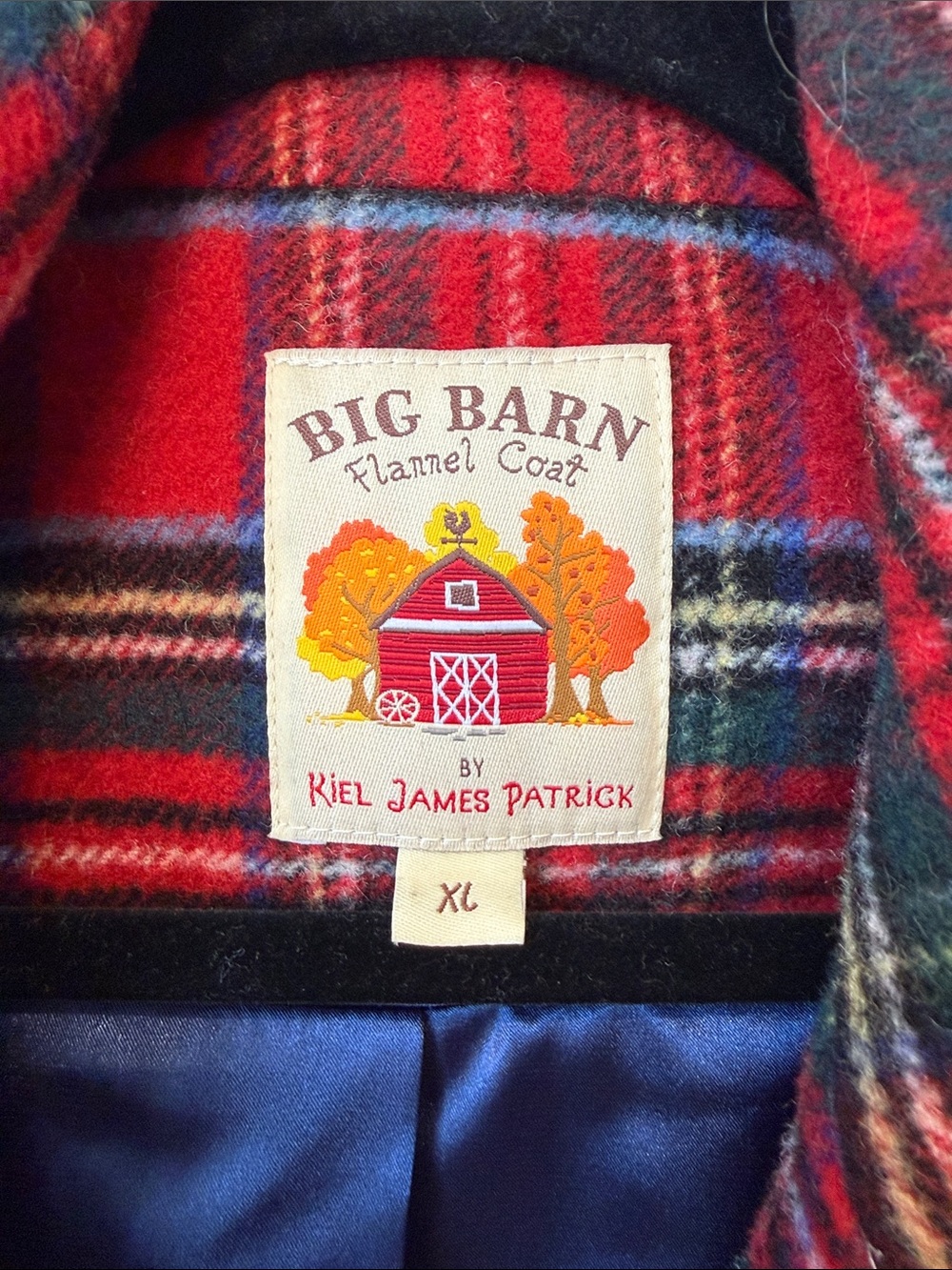Kiel James Patrick big barn flannel coat size Xlarge - Picture 6 of 12